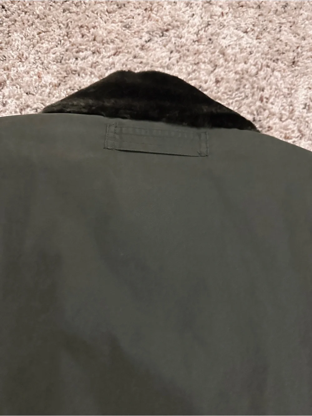 Vintage John Ashford Outdoors Olive Green Faux Fur Lined Jacket Men’s Size Large